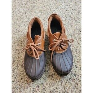 Women's Size 8, Sperry Top Sider Rubber Shoes (Read Description)